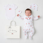 Super Sweet Cherries Design 5 Piece Baby Layette Gift Set