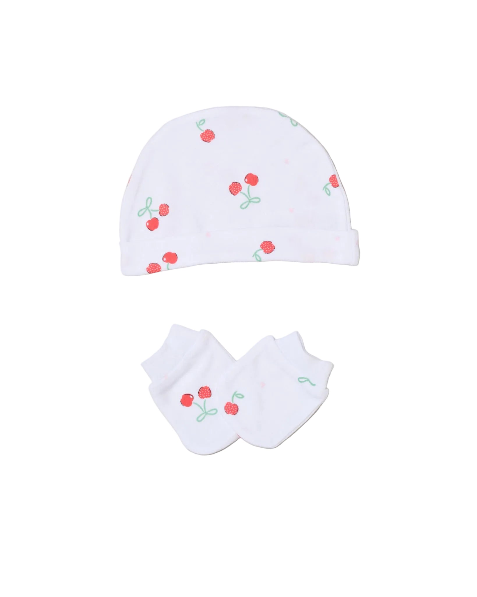 Super Sweet Cherries Design 5 Piece Baby Layette Gift Set