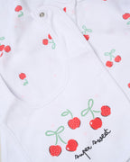 Super Sweet Cherries Design 5 Piece Baby Layette Gift Set