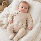 Baby Neutral Knitted Sheep Jumper & Leggings Set