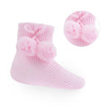 SOFT TOUCH Pink Pom Pom Baby Socks - The Baby Place / Adorababy.co.uk