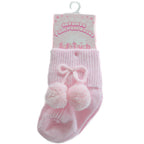 SOFT TOUCH Pink Pom Pom Baby Socks - The Baby Place \ Adorababy.co.uk