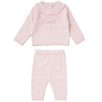 Baby Girls Pink Bobble Knitted 2 Piece Set