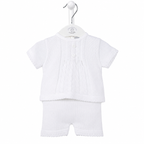 Dandelion Baby White Cable Knit Top & Shorts Set