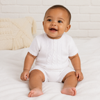 Dandelion Baby White Cable Knit Top & Shorts Set
