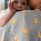 Blue Cockapoo Baby Muslin