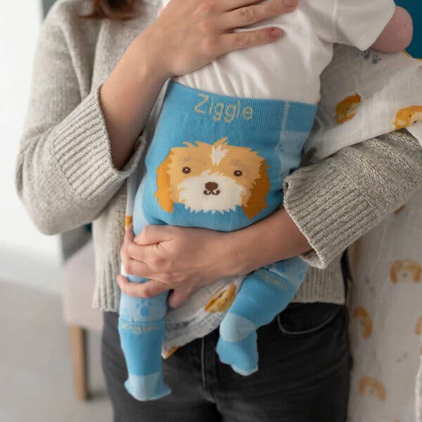 Ziggle Baby Blue Cockapoo Leggings and Socks Set