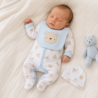 Baby Bear 5 Piece Newborn Gift Set in Sky Blue | Baby Boy Gift Set | Adorababy.co.uk