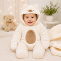 Baby Bear Fur Fleece Pramsuit