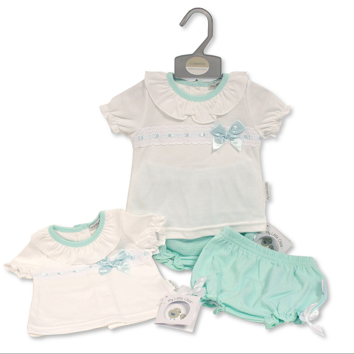 Adorababy.co.uk | Mint & White Baby Girls Set