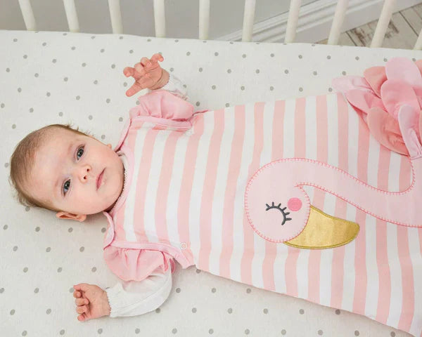 BIZZI GROWIN Bizzi Growin - Flora Flamingo 2.5 Tog Baby Sleeping Bag Adorababy.co.uk