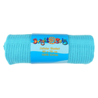 Turquoise Blue BrightBots Cotton Cellular Baby Blanket