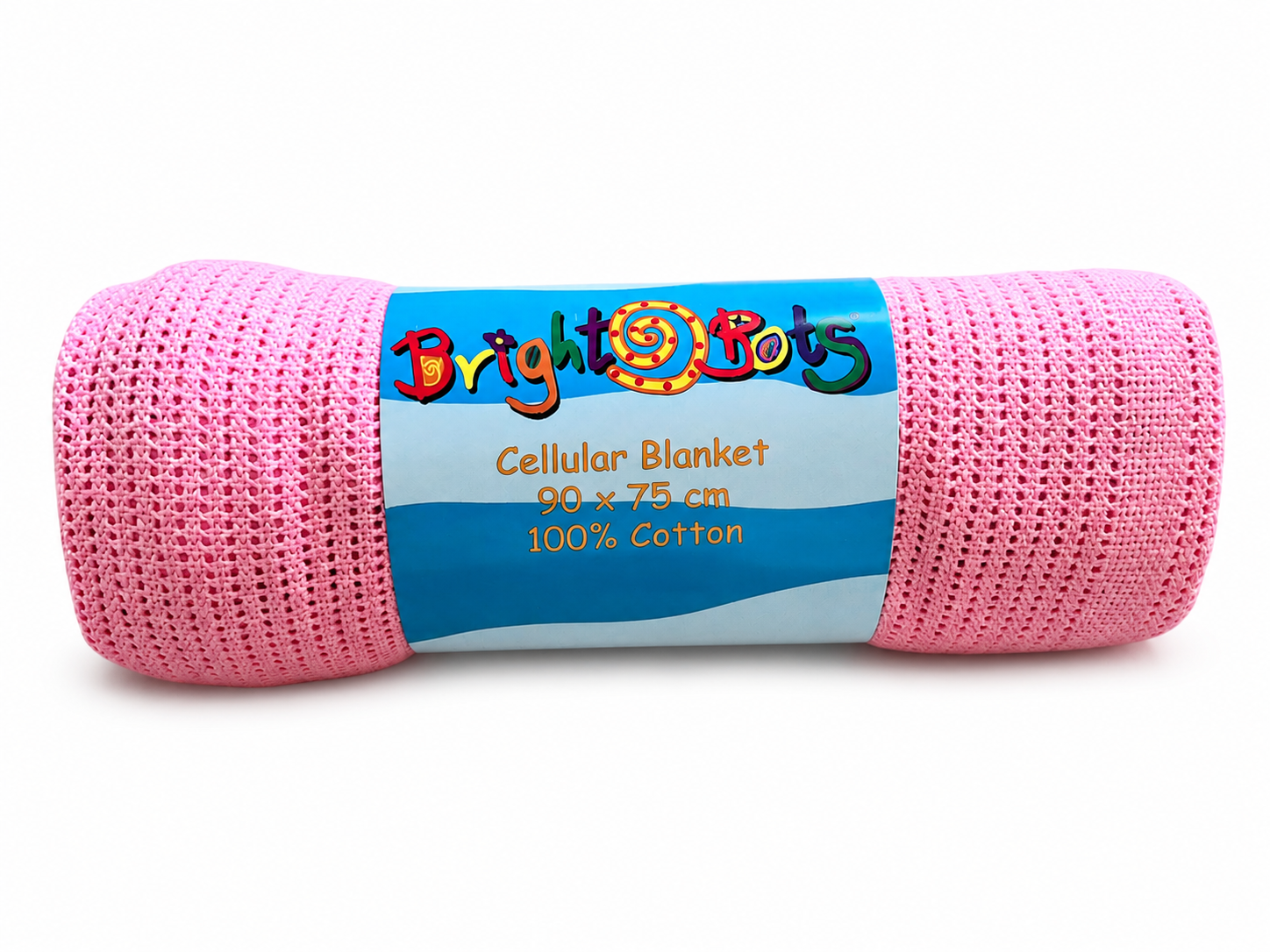 Bright Bots Cellular Baby Blanket 100% Cotton: Bright Pink