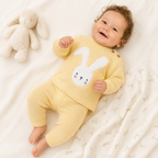 Adorababy.co.uk - Unisex natural bunny applique knitted outfit