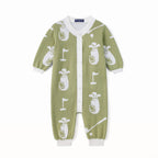 Baby Boys Green Golf Knit Romper