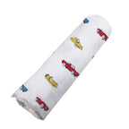 NEWCASTLE CLASSICS Vintage Cars - Natural Bamboo Muslin Swaddle - AdoraBaby
