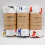 LOLLYBANKS LollyBanks Choo Choo Train Muslin Swaddle Blanket -