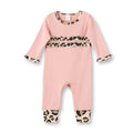 TESA BABE Tesa Babe Baby Girl Ruffle Romper with Leopard Trim - The Baby Place