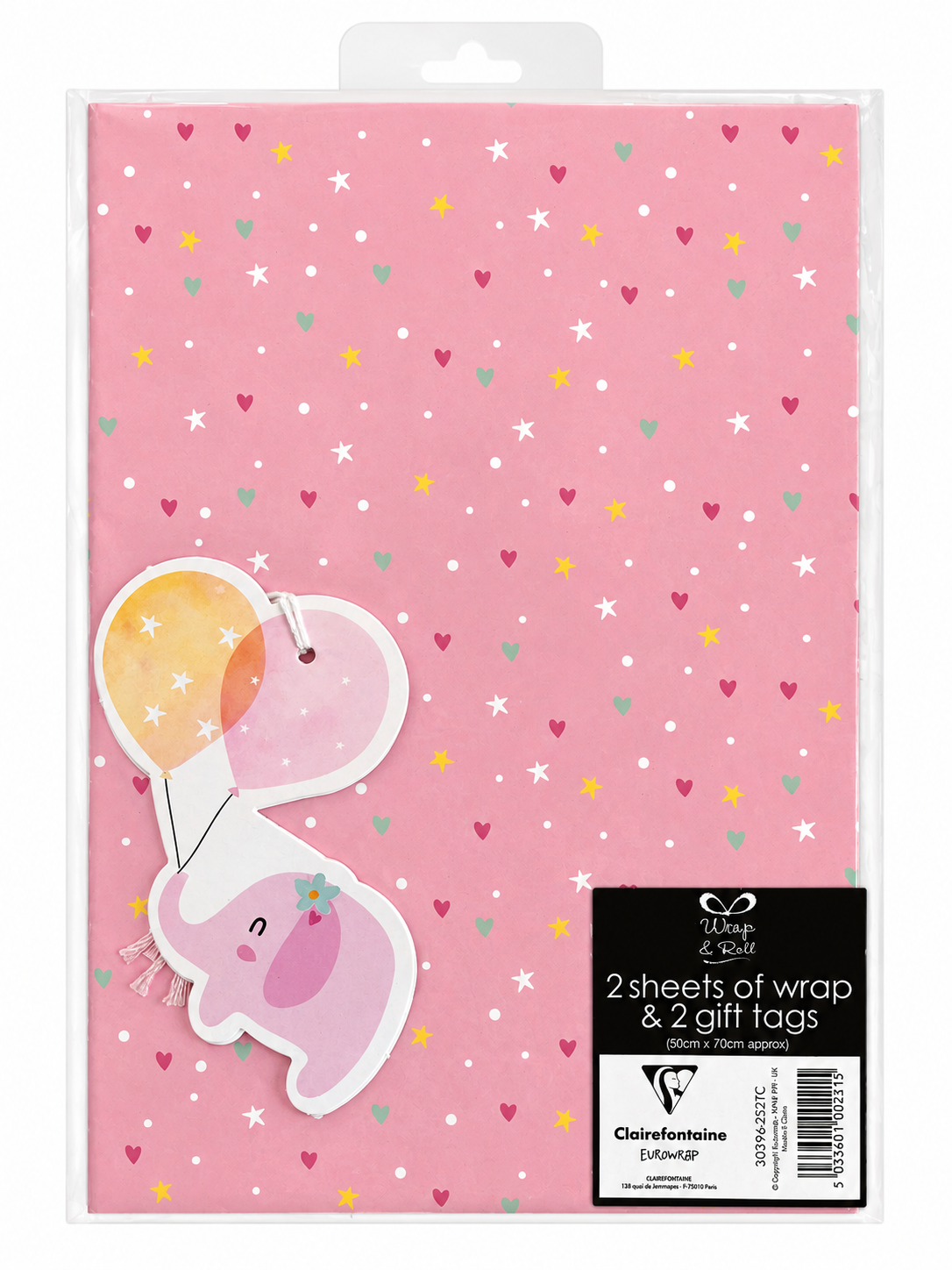 Pink Elephant Gift Wrap & Tags