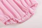 Pink Striped Lil Sister Smocked Romper