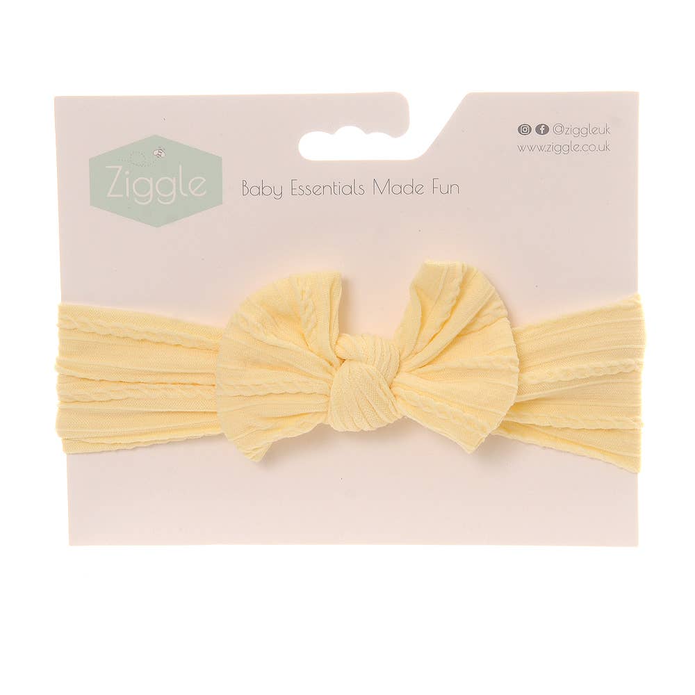 Lemon Yellow Top Bow Baby Headband