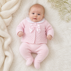 Fruit de Ma Passion Pink Knitted 3 Piece Baby Set