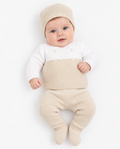 fruit de ma passion white and beige knitted baby set - Adorababy.co.uk