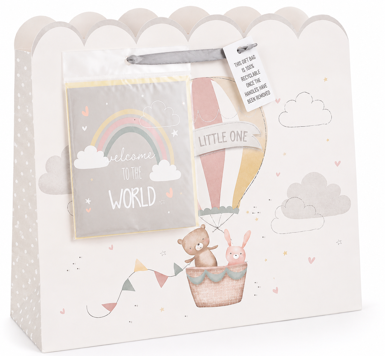 New Baby Gift Bag with Welcome to the World Card
