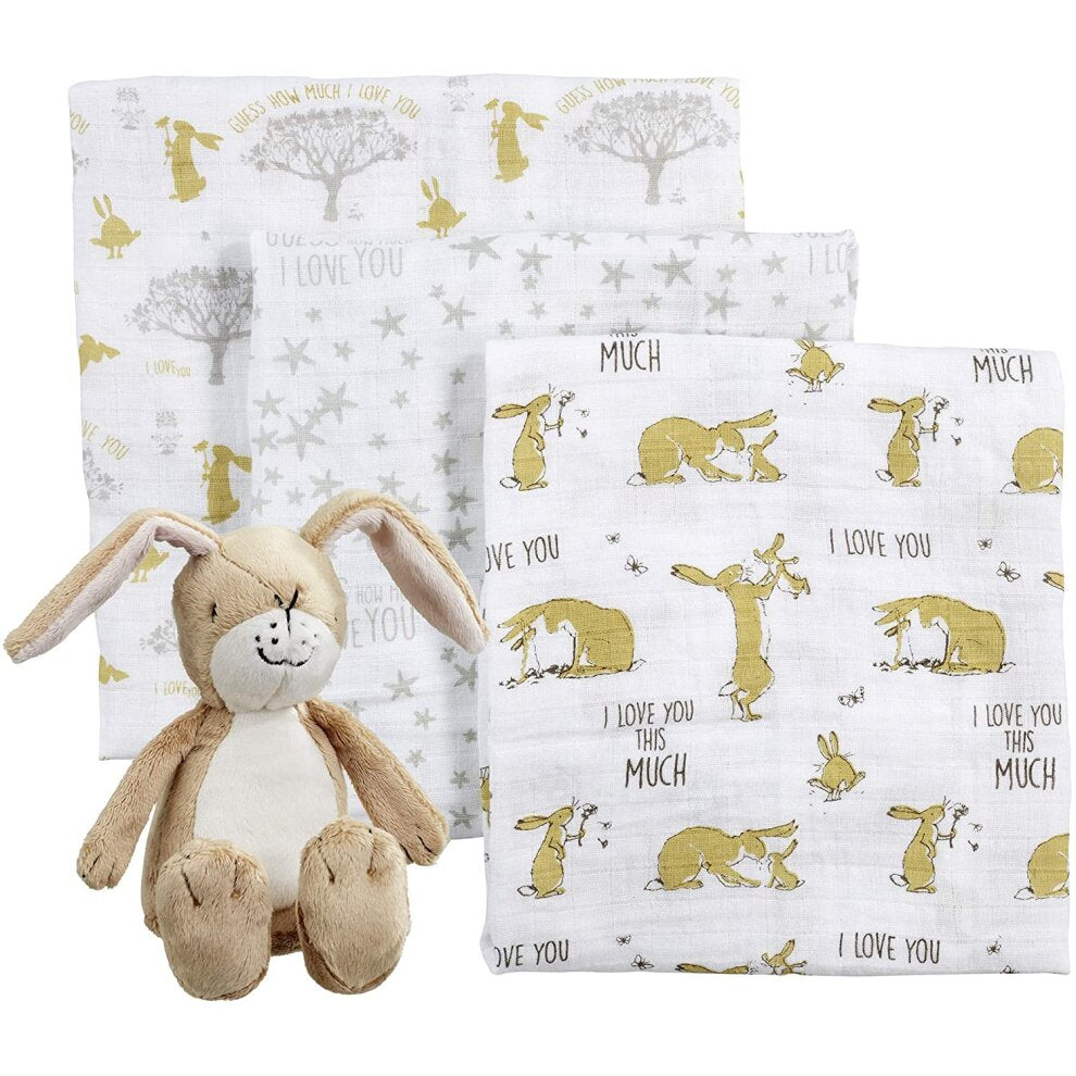 Baby Muslins & Rabbit Toy Gift Set - Adorababy.co.uk