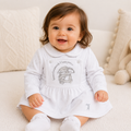 baby wearing guess how much i love you white dress Adorababy.co.uk