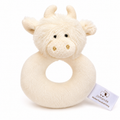 Jomanda Highland Cow Baby Ring Rattle – Ultra Soft Plush Baby Toy