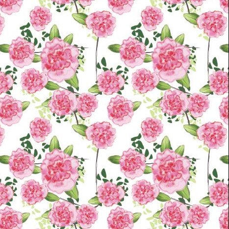 Pink Peony Print Cotton Muslin Baby Swaddle Blanket