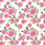 Pink Peony Print Cotton Muslin Baby Swaddle Blanket
