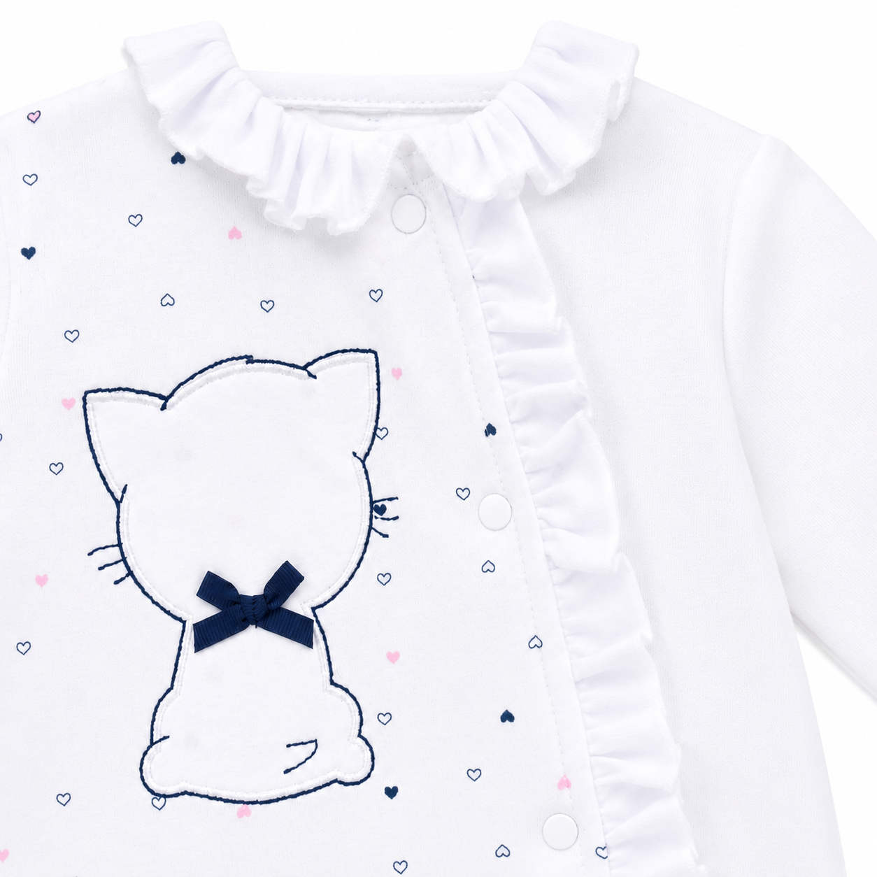 Pex Baby Girls Kitten Sleepsuit | Adorababy.co.uk