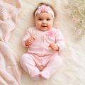 Rock A Bye Baby Girls Pink Tutu All In One & Headband Set