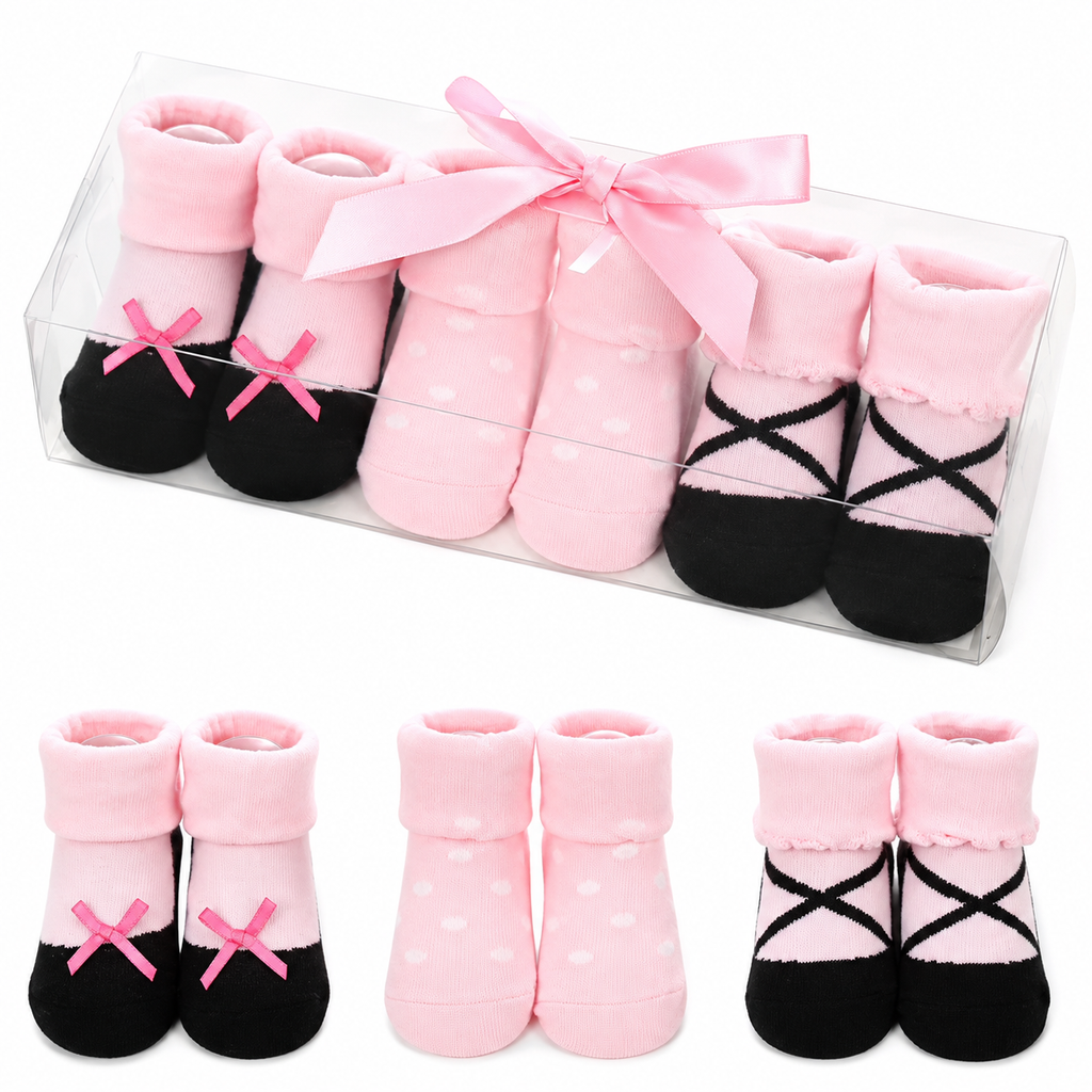Pink Baby Socks Gift Set