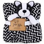 Chevron Baby Blanket & Plush Puppy Buddy Comforter