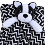 Chevron Baby Blanket & Plush Puppy Buddy Comforter