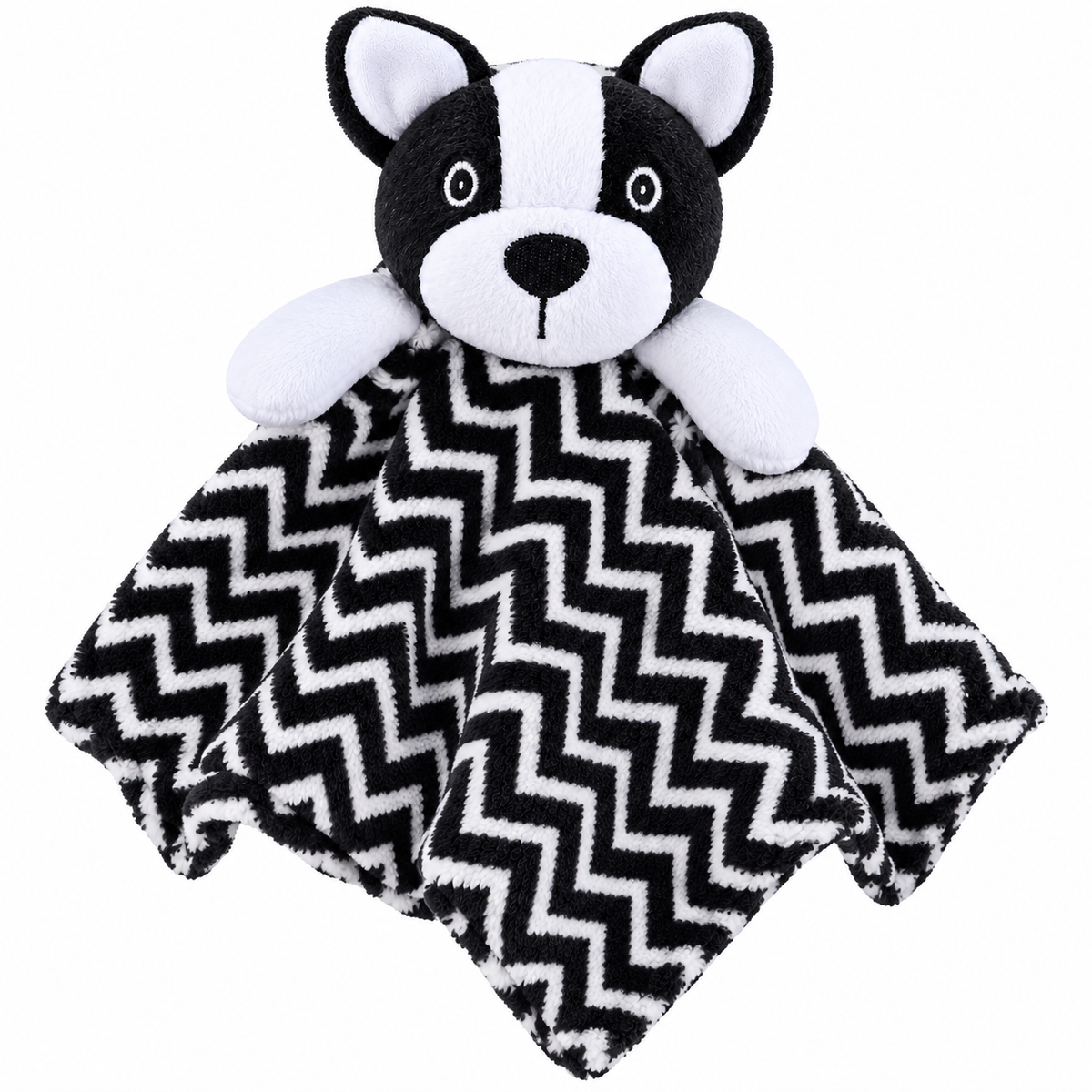 Chevron Baby Blanket & Plush Puppy Buddy Comforter