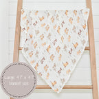 Lollybanks 'Woof Woof' Muslin Cotton Baby Swaddle Blanket