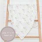 Lollybanks 'Some Bunny Loves You' Muslin Cotton Baby Swaddle Blanket