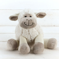 White Sitting 18cm Soft Toy Sheep