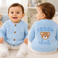 Teddy Club Blue Embroidered Baby Cardigan