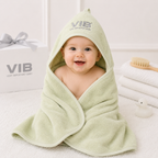 VIB - Mint & Silver Luxury Very Important Baby Hooded Towel