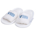 VIB (Very Important Baby) VIB - Baby Boys White & Blue Cotton Velour Spa Sliders -Adorababy