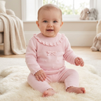 Baby Girls Pink Bobble Knitted 2 Piece Set