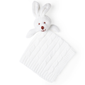 Baby Mode White Cable Bunny Comfort Blanket - AdoraBaby.co.uk