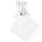 Baby Mode White Cable Bunny Comfort Blanket - AdoraBaby.co.uk