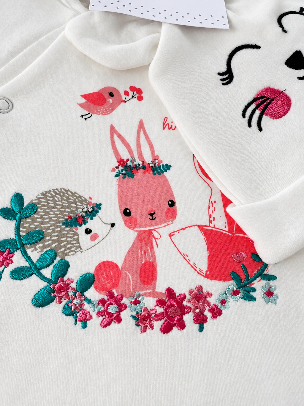 Baby Girls Woodland Friends Romper & Hat - 6-9 months